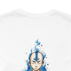 Avatar Aang Waterfire Tee — Animated Monk Illustration T-Shirt