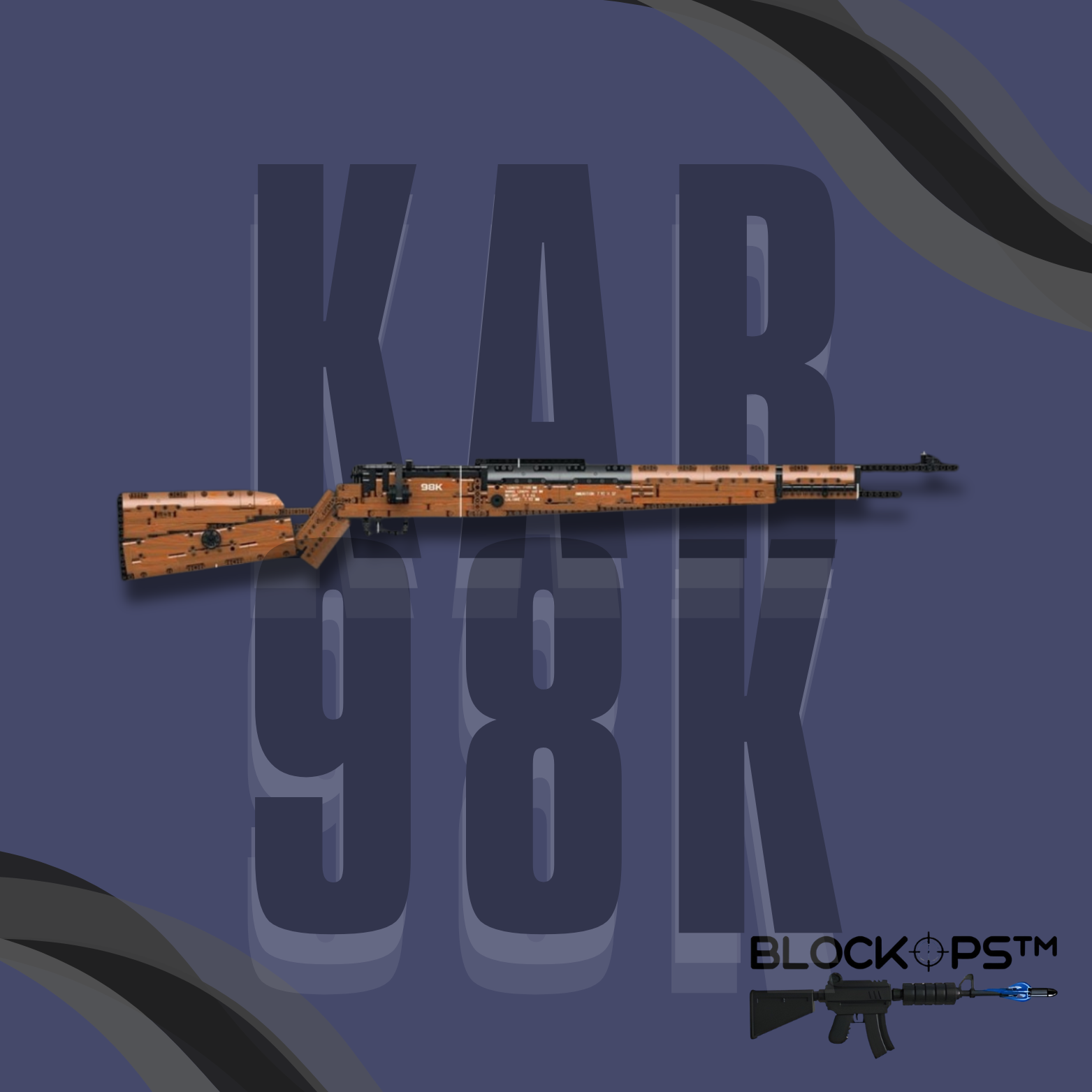 98K Tactical Brick Rifle — Functional Build Model (1206 pcs)