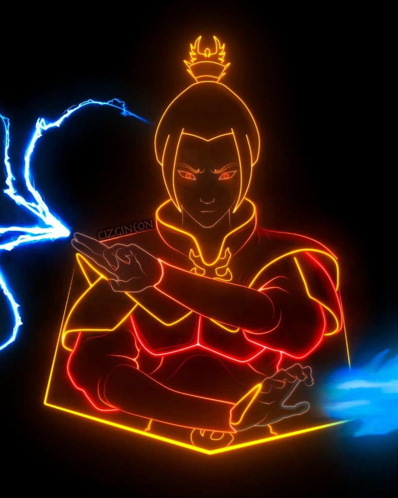 Azula Lightning Bender LED Neon Sign