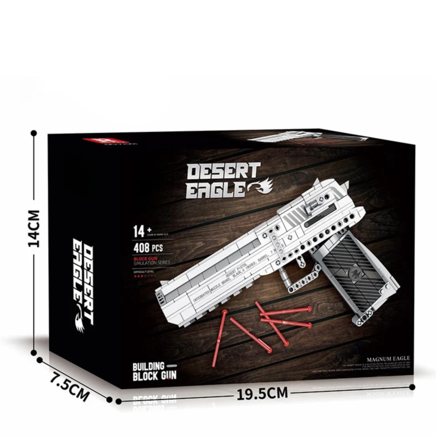 Desert Eagle pistol (408 brick pieces)