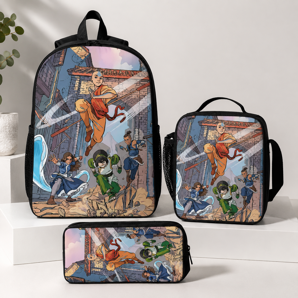 Avatar Aang 3PCS School Backpack Set