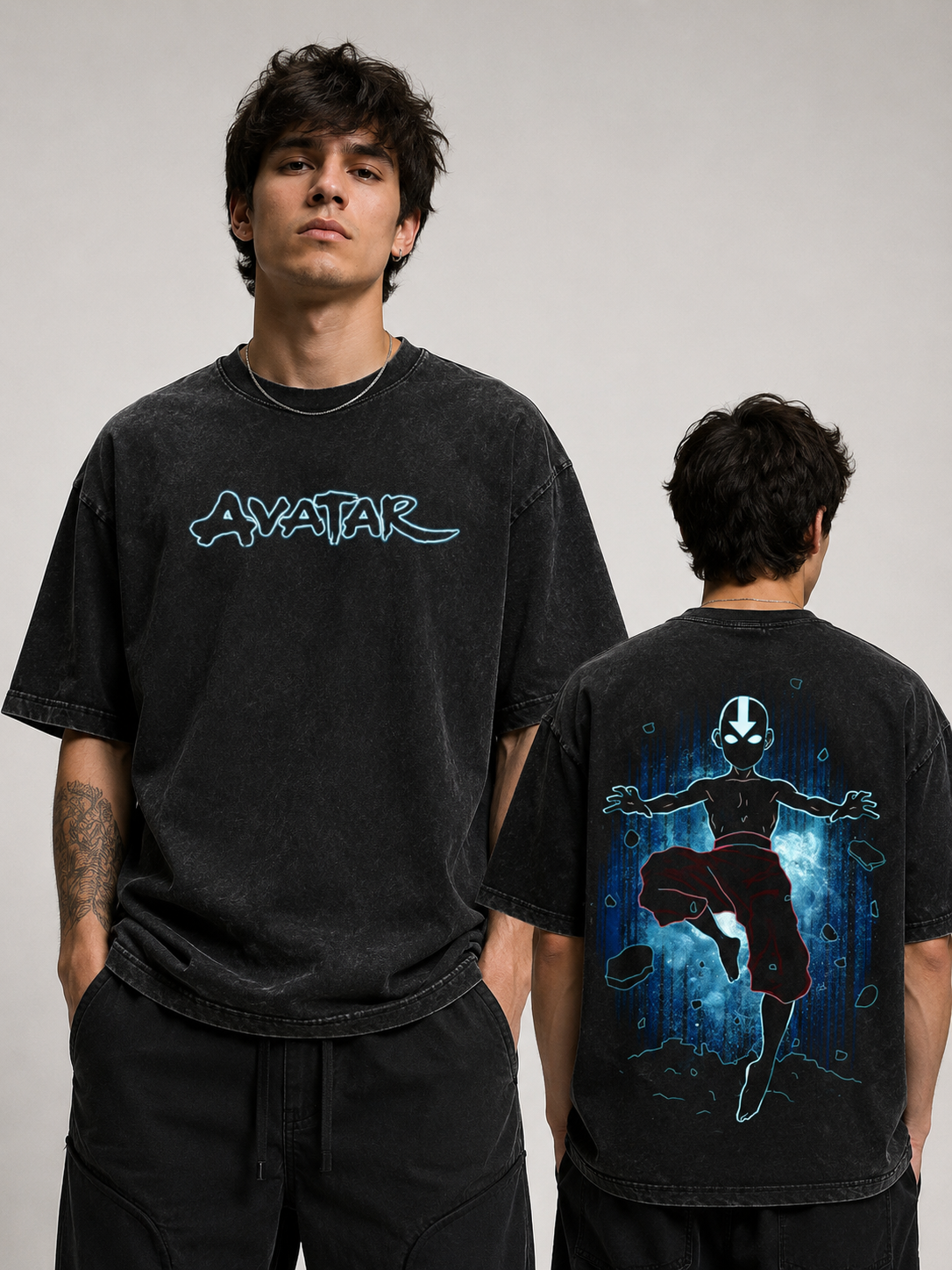 Unisex Avatar: Avatar Last Airbender Vintage Washed Graphic Tee - Prime Brick Store
