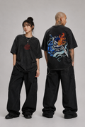 Unisex Avatar: The Last Airbender Fire Nation Washed Oversized Graphic T-Shirt - Prime Brick Store