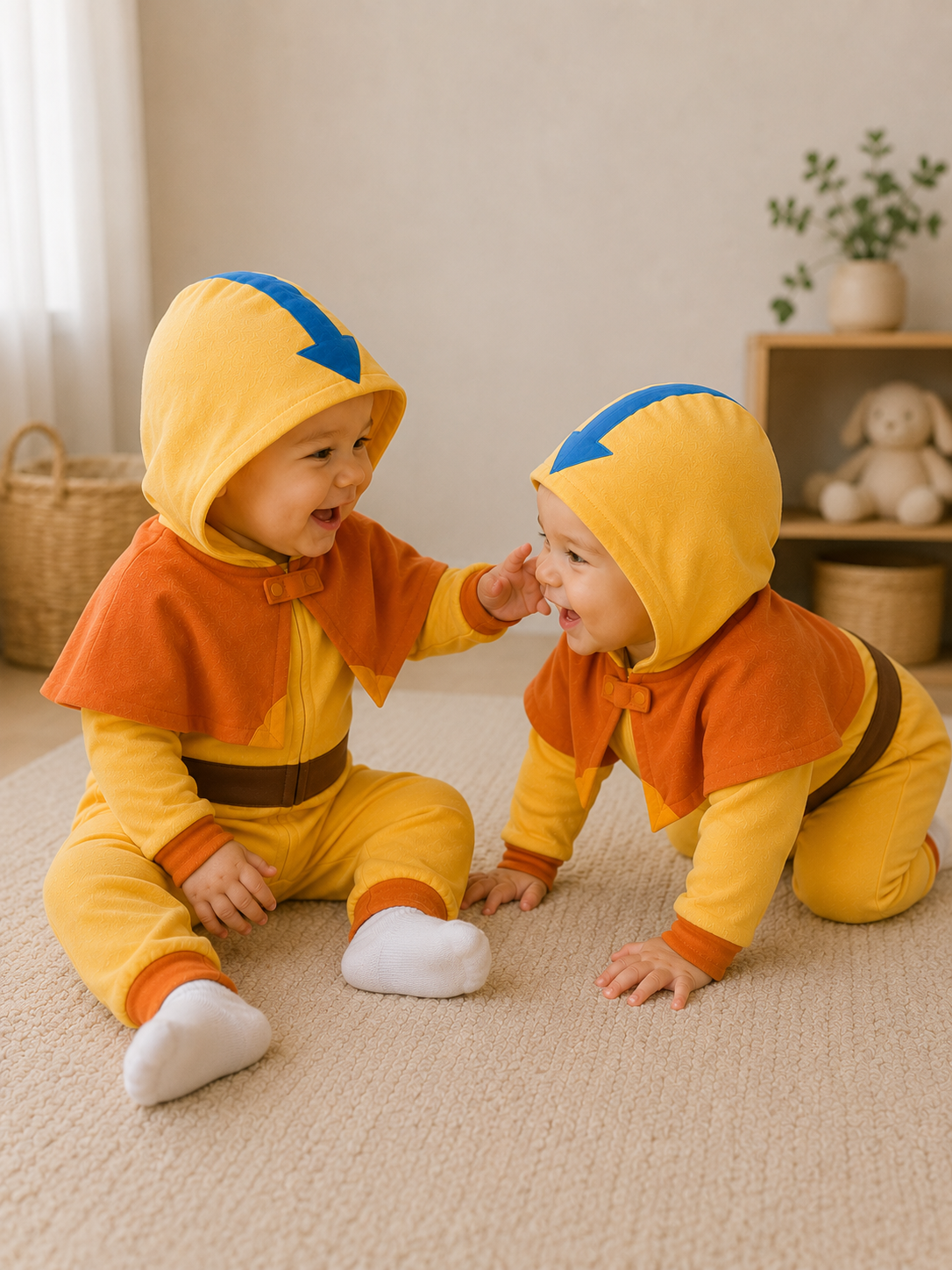 Baby Air Monk Hooded Romper with Cape