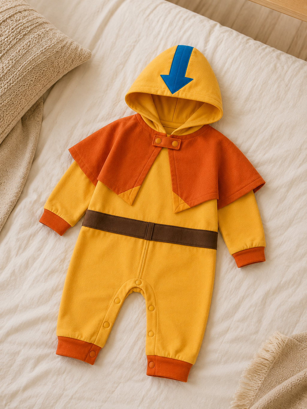 Baby Air Monk Hooded Romper with Cape