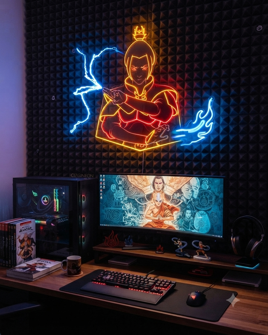 Azula Lightning Bender LED Neon Sign