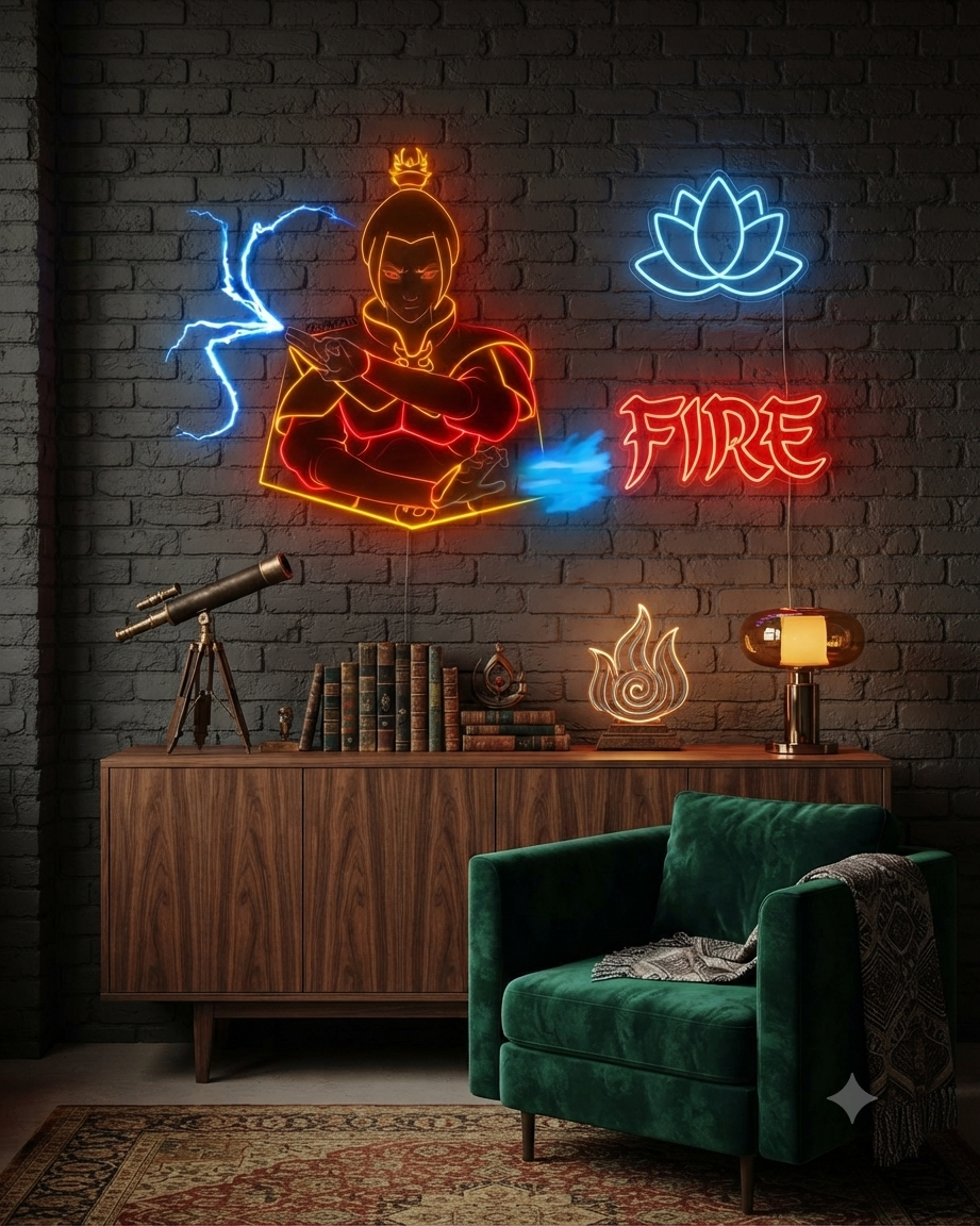 Azula Lightning Bender LED Neon Sign