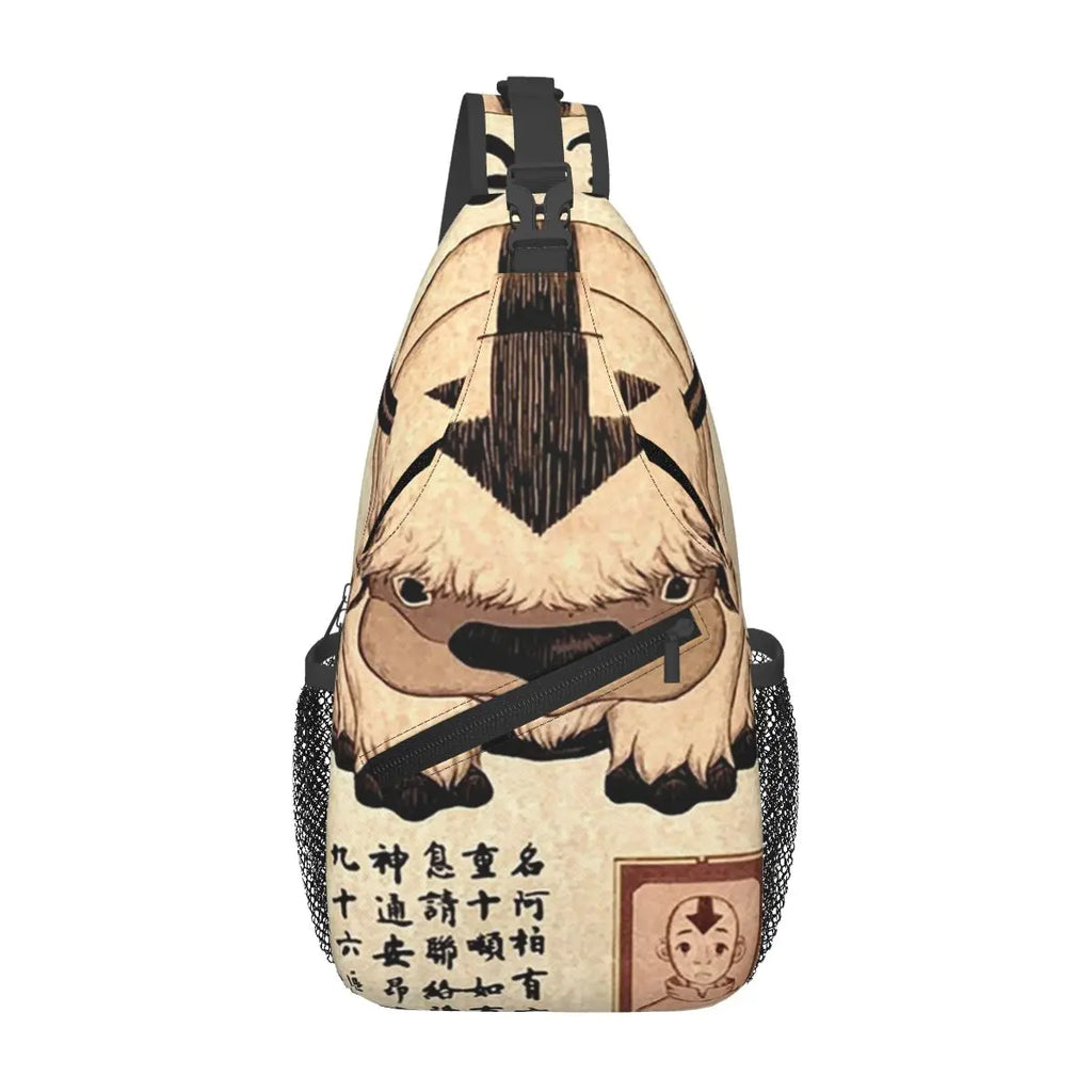 Avatar The Last Airbender Lost Appa Poster Sling Backpack Sling Bag Hiking Chest Bag Daypack Men Crossbody Backpack Shoulder Bag