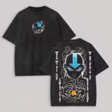 Avatar The Last Airbender Washed T-shirt New Model personality Clothes Year round clothing Oversized Unisex Streetwear Trendy