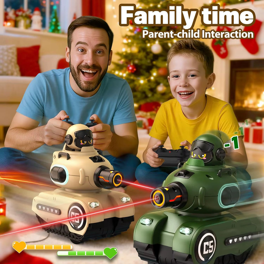 RC Battle Tanks 2‑Pack – Infrared Remote Control Combat Vehicles with Lights & Sounds for Kids