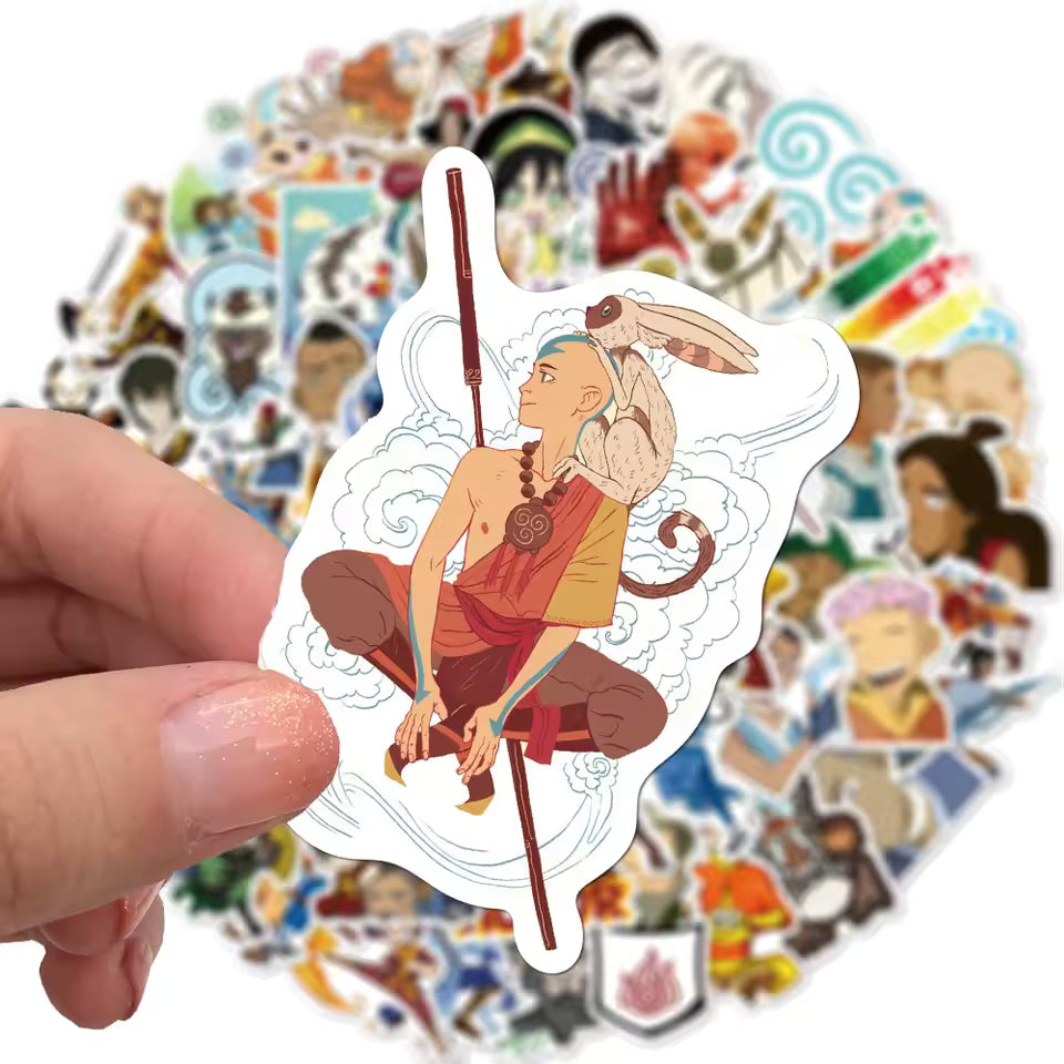 50Pcs Avatar The Last Airbender Stickers Appa DIY Stickers Scrapbooking Phone Luggage Skateboard Decorative Waterproof Decals