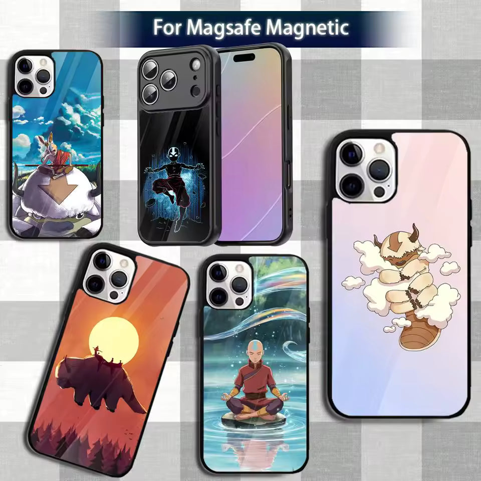 A-Avatar A-Appa AangS Phone Case For iPhone 13,12,15,17,11,16,14,Pro,Max,Plus,Mini,Magsafe,Magnetic Wireless Charging Case
