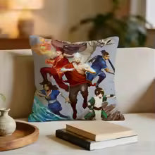 Avatar The Last Airbender Cushion Cover Short plush pillowcase for bed sofa car，washable