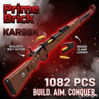 98K Tactical Brick Rifle — Functional Brick Maquette (1206 pieces)