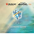 Close-up of Avatar: The Last Airbender Magic: The Gathering Play-Mat, Red Edition, Magic card game surface area