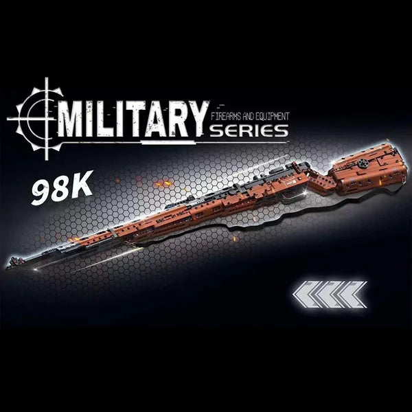 98K Tactical Brick Rifle — Functional Brick Maquette (1206 pieces)