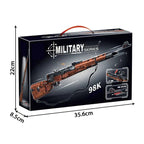 98K Tactical Brick Rifle — Functional Brick Maquette (1206 pieces)