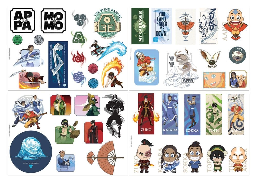 Official Avatar: The Last Airbender character technology stickers