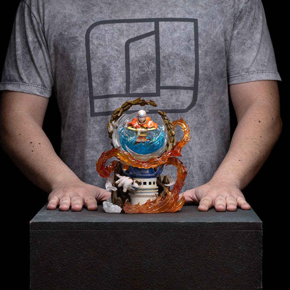 High-quality 1/10 scale art statue of Aang from Avatar: The Last Airbender, 21 cm in size