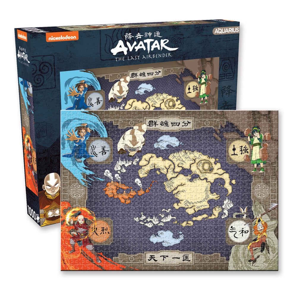 Explore the world of Avatar: The Last Airbender with a 1000-piece jigsaw puzzle map.