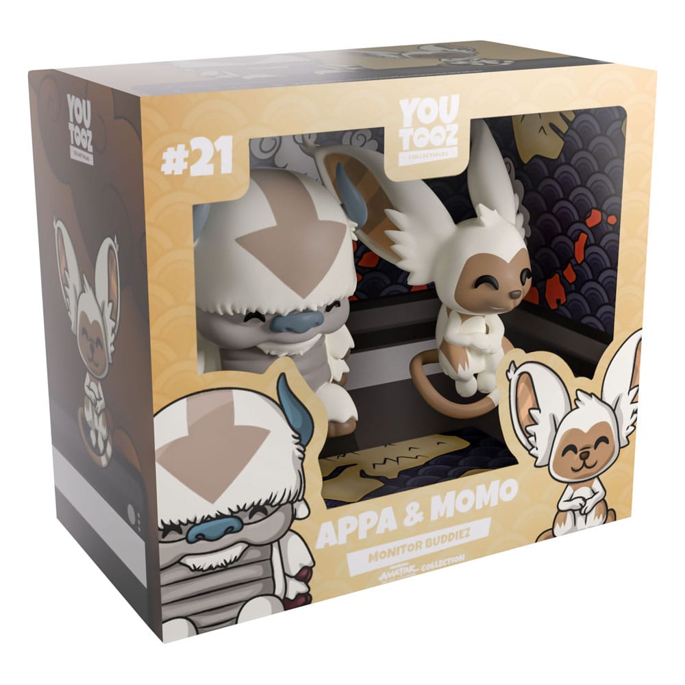Appa and Momo vinyl figures from Avatar: The Last Airbender, 5cm collectible figurines, detailed collectibles.